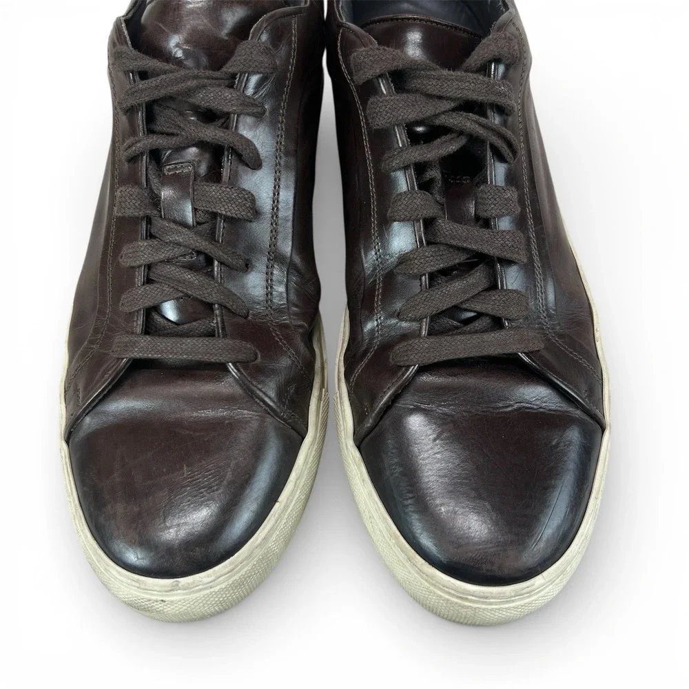 To Boot New York Adam Derrick Mens 10.5 Shoes Sneaker Dark Brown Leather Italy